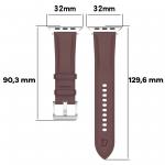 Curea din Bizon Strap Watch Casual compatibila cu Apple Watch 38/40/41/42 mm, Dark Brown 3 - lerato.ro