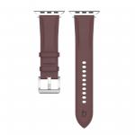 Curea din Bizon Strap Watch Casual compatibila cu Apple Watch 38/40/41/42 mm, Dark Brown 6 - lerato.ro