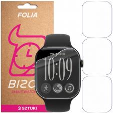 Set 3 folii de protectie Bizon HydroFlex compatibile cu Apple Watch 12 (46 mm), Transparent
