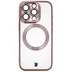 Carcasa cu protectie pentru camera Bizon GuardO cu MagSafe compatibila cu iPhone 16 Pro, Transparent / Roz 2 - lerato.ro