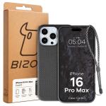 Carcasa Bizon CarbO cu MagSafe si Wrist Strap compatibila cu iPhone 16 Pro Max, Negru 7 - lerato.ro