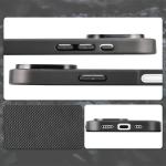 Carcasa Bizon CarbO cu MagSafe si Wrist Strap compatibila cu iPhone 16 Pro, Negru 5 - lerato.ro