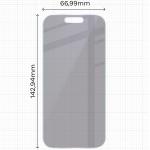 Set 2 folii protectie Bizon Eplikator Hybrid Shadow Privacy compatibile cu iPhone 16, Negru 3 - lerato.ro