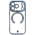 Carcasa cu protectie pentru camera Bizon GuardO cu MagSafe compatibila cu iPhone 18 Pro / 17 Pro, Transparent / Albastru 2 - lerato.ro