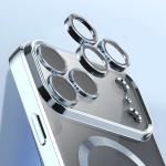 Carcasa cu protectie pentru camera Bizon GuardO cu MagSafe compatibila cu iPhone 18 Pro / 17 Pro, Transparent / Albastru 4 - lerato.ro