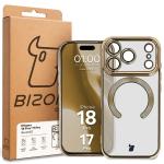Carcasa cu protectie pentru camera Bizon GuardO cu MagSafe compatibila cu iPhone 18 Pro / 17 Pro, Clear / Gold 6 - lerato.ro