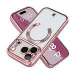 Carcasa cu protectie pentru camera Bizon GuardO cu MagSafe compatibila cu iPhone 18 Pro / 17 Pro, Transparent / Roz 3 - lerato.ro