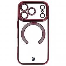 Carcasa cu protectie pentru camera Bizon GuardO cu MagSafe compatibila cu iPhone 18 Pro / 17 Pro, Transparent / Mov