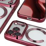 Carcasa cu protectie pentru camera Bizon GuardO cu MagSafe compatibila cu iPhone 18 Pro / 17 Pro, Transparent / Mov 5 - lerato.ro