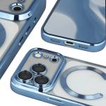 Carcasa cu protectie pentru camera Bizon GuardO cu MagSafe compatibila cu iPhone 18 Pro Max / 17 Pro Max, Transparent / Albastru 5 - lerato.ro