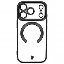 Carcasa cu protectie pentru camera Bizon GuardO cu MagSafe compatibila cu iPhone 18 Pro Max / 17 Pro Max, Transparent / Negru