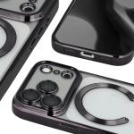 Carcasa cu protectie pentru camera Bizon GuardO cu MagSafe compatibila cu iPhone 18 Pro Max / 17 Pro Max, Transparent / Negru 5 - lerato.ro