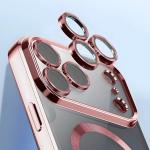 Carcasa cu protectie pentru camera Bizon GuardO cu MagSafe compatibila cu iPhone 18 Pro Max / 17 Pro Max, Transparent / Roz 4 - lerato.ro