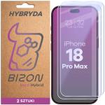 Set 2 folii protectie display Bizon Hybrid Mule Duo compatibile cu iPhone 18 Pro Max, Transparent 2 - lerato.ro