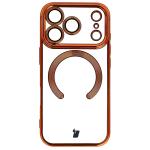 Carcasa cu protectie pentru camera Bizon GuardO cu MagSafe compatibila cu iPhone 18 Pro Max / 17 Pro Max, Transparent / Portocaliu 2 - lerato.ro