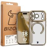 Carcasa cu protectie pentru camera Bizon GuardO cu MagSafe compatibila cu iPhone 18 Pro Max / 17 Pro Max, Clear / Gold 6 - lerato.ro