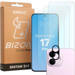 Set protectie 4in1 Bizon Glass Clear Pack, 3 folii sticla ecran + 1 folie sticla camera foto, compatibil cu Xiaomi Redmi Note 17 Pro, Transparent 2 - lerato.ro