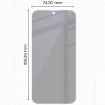 Set 2 folii protectie Bizon Eplikator Hybrid Shadow Privacy compatibile cu Xiaomi Poco X8 Pro Max, Negru 3 - lerato.ro