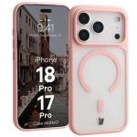 Husa Bizon MatteO cu MagSafe compatibila cu iPhone 18 Pro / 17 Pro, Roz 3 - lerato.ro