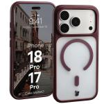 Husa Bizon MatteO cu MagSafe compatibila cu iPhone 18 Pro / 17 Pro, Burgundy 3 - lerato.ro