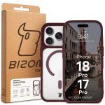 Husa Bizon MatteO cu MagSafe compatibila cu iPhone 18 Pro / 17 Pro, Burgundy 8 - lerato.ro