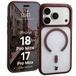 Husa Bizon MatteO cu MagSafe compatibila cu iPhone 18 Pro Max / 17 Pro Max, Burgundy 3 - lerato.ro