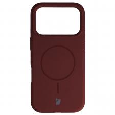 Huse si carcase iPhone 17 Pro, Carcasa Bizon Soft compatibila cu iPhone 18 Pro / 17 Pro, Burgundy, lerato.ro