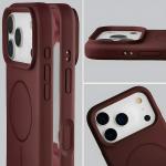 Carcasa Bizon Soft compatibila cu iPhone 18 Pro / 17 Pro, Burgundy 7 - lerato.ro