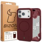 Carcasa Bizon Soft compatibila cu iPhone 18 Pro / 17 Pro, Burgundy 9 - lerato.ro