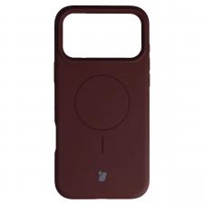 Carcasa Bizon Soft cu MagSafe compatibila cu iPhone 18 Pro Max / 17 Pro Max, Burgundy