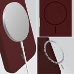 Carcasa Bizon Soft cu MagSafe compatibila cu iPhone 18 Pro Max / 17 Pro Max, Burgundy 5 - lerato.ro