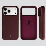 Carcasa Bizon Soft cu MagSafe compatibila cu iPhone 18 Pro Max / 17 Pro Max, Burgundy 6 - lerato.ro
