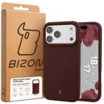 Carcasa Bizon Soft cu MagSafe compatibila cu iPhone 18 Pro Max / 17 Pro Max, Burgundy 9 - lerato.ro