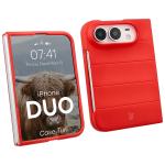 Carcasa Bizon Tur compatibila cu iPhone Duo, Rosu 3 - lerato.ro