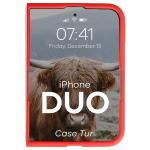 Carcasa Bizon Tur compatibila cu iPhone Duo, Rosu 6 - lerato.ro