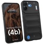 Kit protectie 2 in 1 BizonMobile, Carcasa Bizon Tur si Folie sticla securizata Bizon Glass Edge, compatibil cu Nothing Phone (4b), Negru 4 - lerato.ro