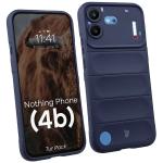 Kit protectie 2 in 1 BizonMobile, Carcasa Bizon Tur si Folie sticla securizata Bizon Glass Edge, compatibil cu Nothing Phone (4b), Dark Blue 4 - lerato.ro