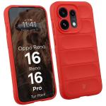Kit protectie 2 in 1 BizonMobile, Carcasa Bizon Tur si Folie sticla securizata Bizon Glass Edge, compatibil cu Oppo Reno 16 / Reno 16 Pro, Rosu 4 - lerato.ro