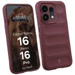Kit protectie 2 in 1 BizonMobile, Carcasa Bizon Tur si Folie sticla securizata Bizon Glass Edge, compatibil cu Oppo Reno 16 / Reno 16 Pro, Dark Purple 4 - lerato.ro