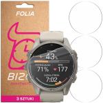 Set 3 folii protectie Bizon Watch HydroFlex compatibile cu Garmin Fenix 9 (43mm), Transparent 2 - lerato.ro