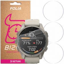 Set 3 folii protectie Bizon Watch HydroFlex compatibile cu Garmin Fenix 9 (43mm), Transparent