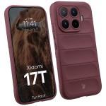Kit protectie 2 in 1 BizonMobile, Carcasa Bizon Tur si Folie sticla securizata Bizon Glass Edge, compatibil cu Xiaomi 17T, Burgundy 4 - lerato.ro