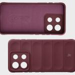 Kit protectie 2 in 1 BizonMobile, Carcasa Bizon Tur si Folie sticla securizata Bizon Glass Edge, compatibil cu Motorola Edge 70 Max, Burgundy 8 - lerato.ro