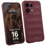 Kit protectie 2 in 1 BizonMobile, Carcasa Bizon Tur si Folie sticla securizata Bizon Glass Edge, compatibil cu OPPO Reno 16 F / FS, Burgundy 4 - lerato.ro