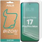Set 2 folii protectie Bizon Film Hydrogel Duo compatibile cu Xiaomi Redmi Note 17 Pro 5G / Max 5G, Transparent 2 - lerato.ro