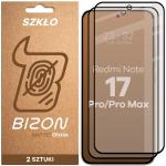Set 2 folii sticla securizata Bizon Glass Matte Duo compatibile cu Xiaomi Redmi Note 17 Pro 5G / Pro Max 5G, Negru 2 - lerato.ro