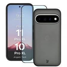 Kit protectie 2 in 1 BizonMobile, Carcasa Bizon Angelo si Folie sticla securizata Bizon Glass Edge, compatibil cu Google Pixel 11 Pro XL / 10 Pro XL, Negru