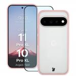 Kit protectie 2 in 1 BizonMobile, Carcasa Bizon Angelo si Folie sticla securizata Bizon Glass Edge, compatibil cu Google Pixel 11 Pro XL / 10 Pro XL, Roz 2 - lerato.ro