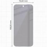 Set 2 folii protectie Bizon Eplikator Hybrid Shadow Privacy compatibile cu Google Pixel 11 Pro XL, Negru 3 - lerato.ro