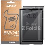 Set 2 folii sticla securizata Bizon Glass Edge Shadow Privacy compatibile cu Samsung Galaxy Z Fold 8, Black 2 - lerato.ro